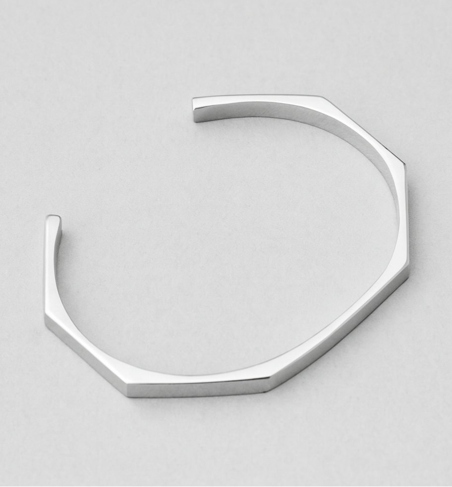 Silver Stainless Steel Bracelet Cuff Bangle Kara for Men
