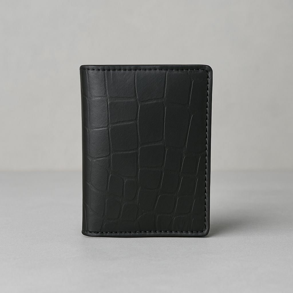 Chrocodile Black Leather Wallet