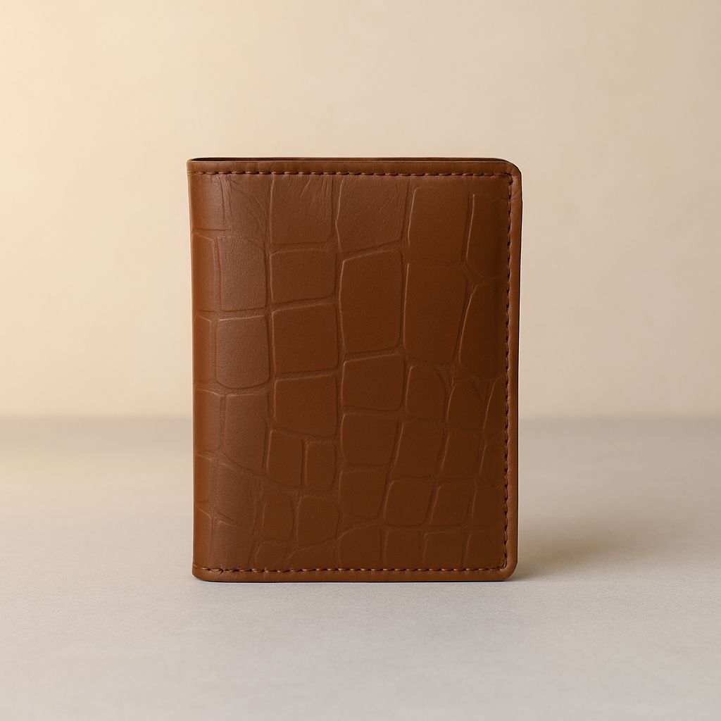 Chrocodile Brown Leather Wallet