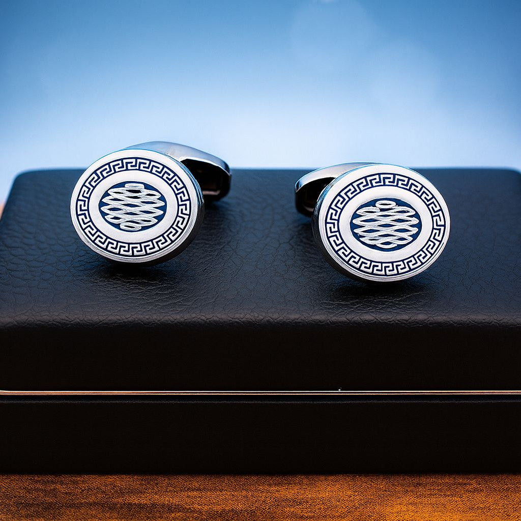 Blue Ovel Cufflinks