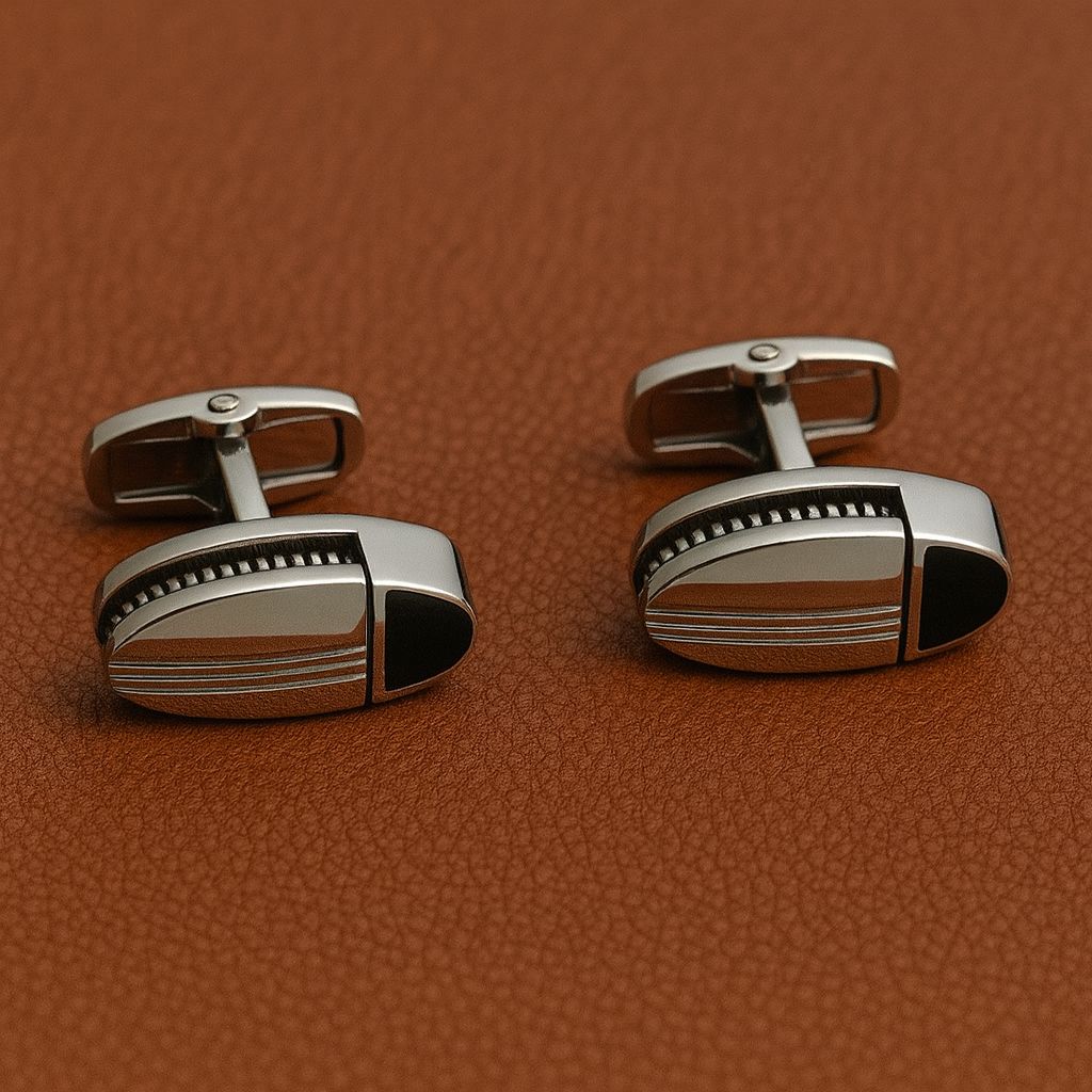 Black Ovel Cufflinks