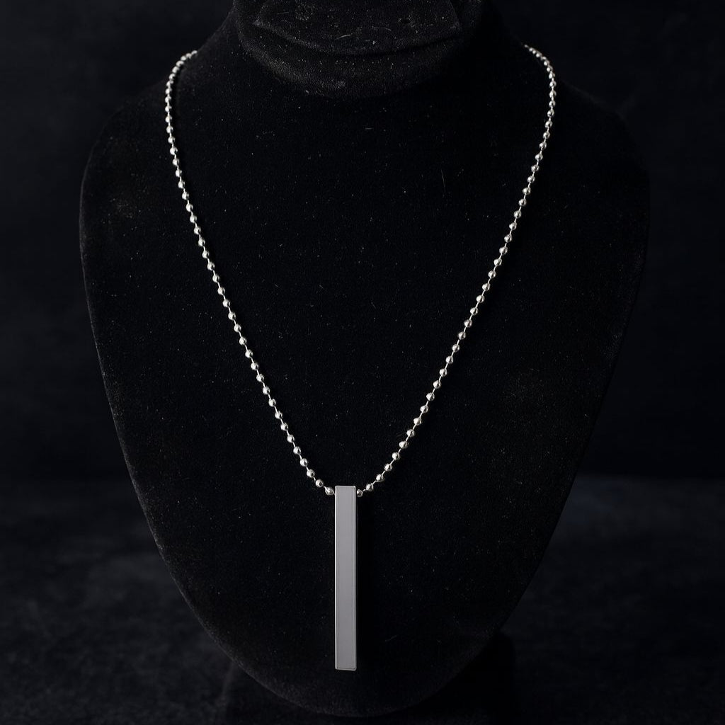 Rectangular Bar Pendant Silver – Bold Style
