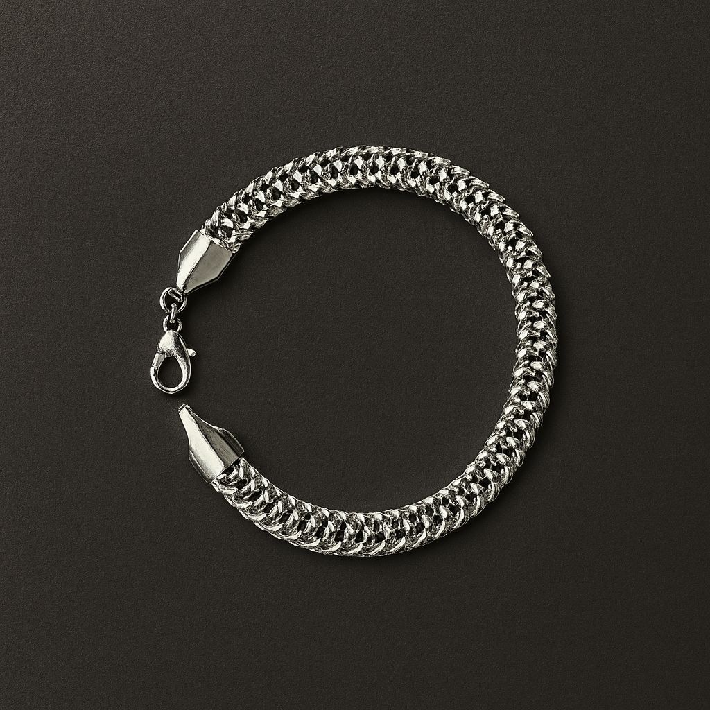 Woven Wire Bracelet - Stainless Steel