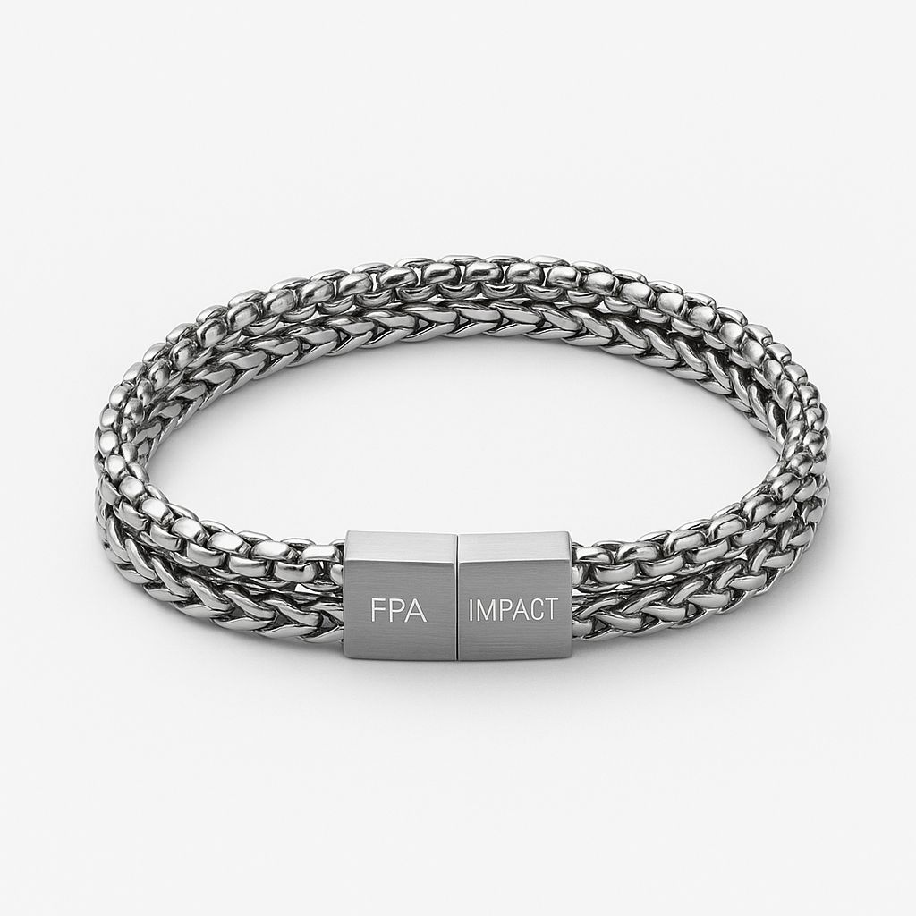 Double Franco Stainless Steel Polished Men's Bracelet