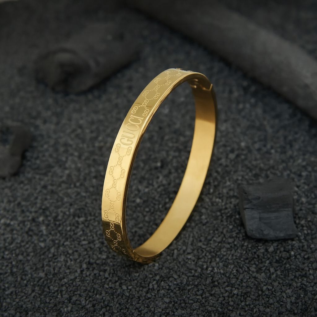 Gucci Design Branded Kara for Men and Women - Stainless Steel