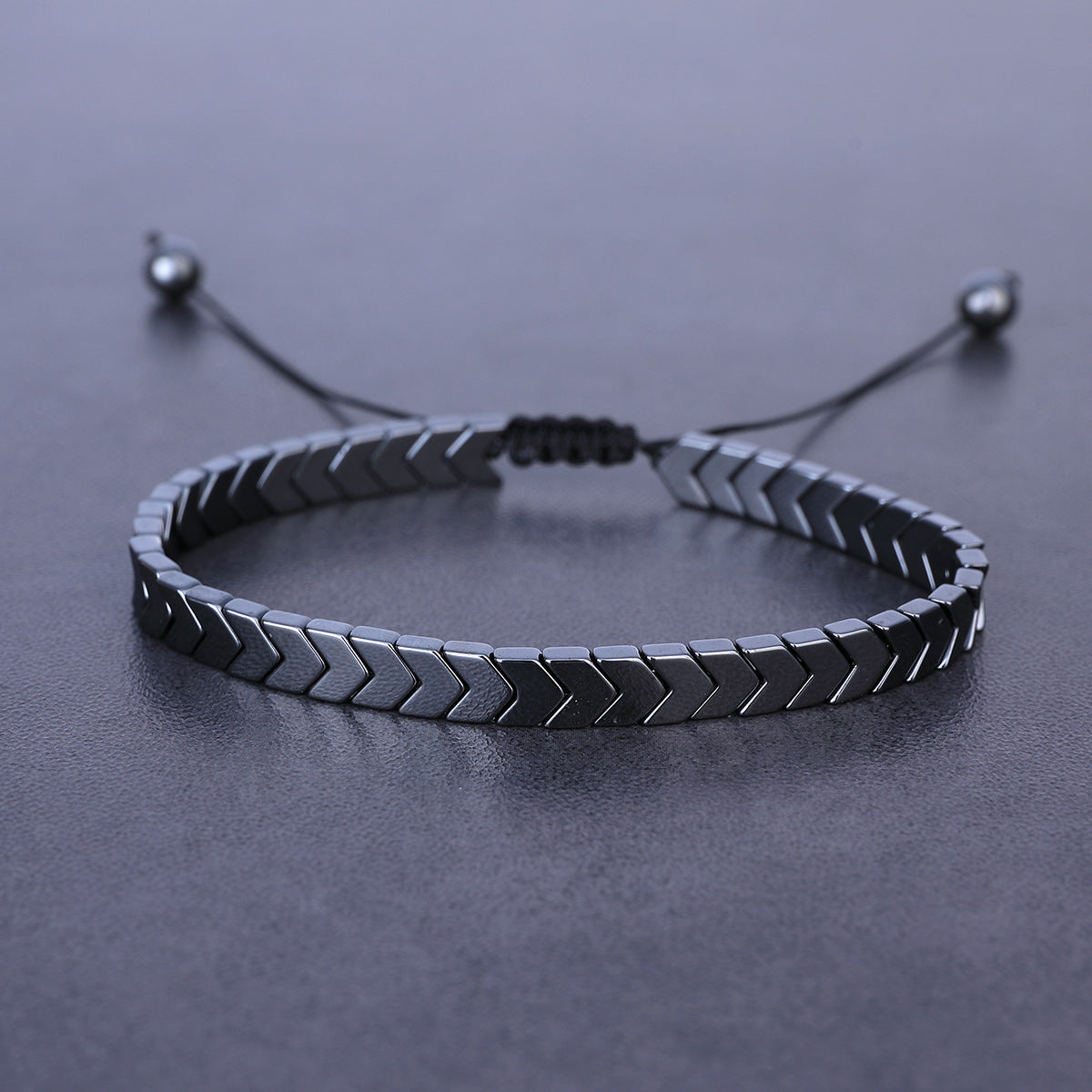 Hematite Adjustable Black Bracelet