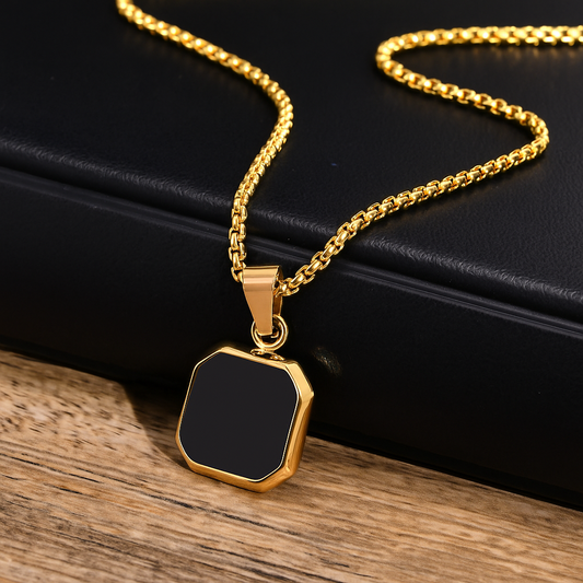 Necklace Golden Pendant with Chain Men, Women