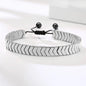 Hematite Adjustable Silver Bracelet