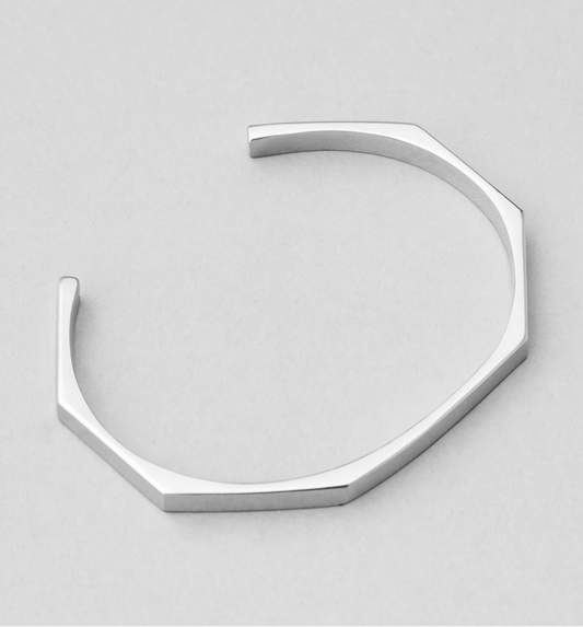 Silver Stainless Steel Bracelet Cuff Bangle Kara for Men