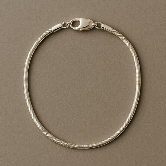 Silver Snake Bracelet – Minimalist Polished Design