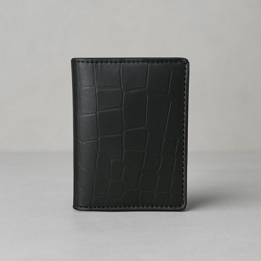 Chrocodile Black Leather Wallet