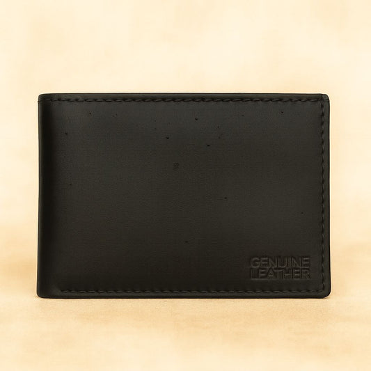 Premium Leather Black Wallet – Compact, Stylish & Functional