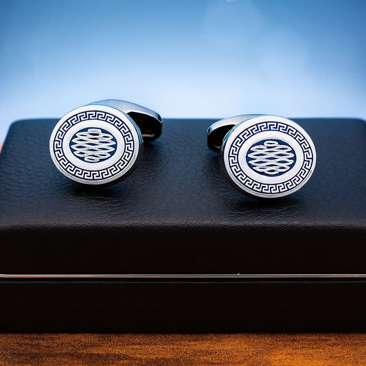 Blue Ovel Cufflinks