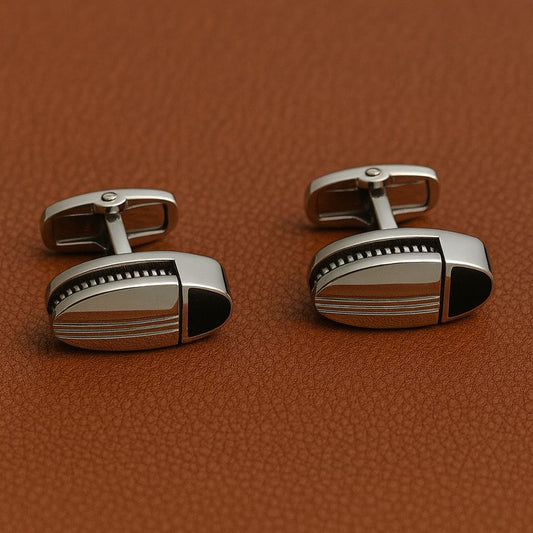 Black Ovel Cufflinks
