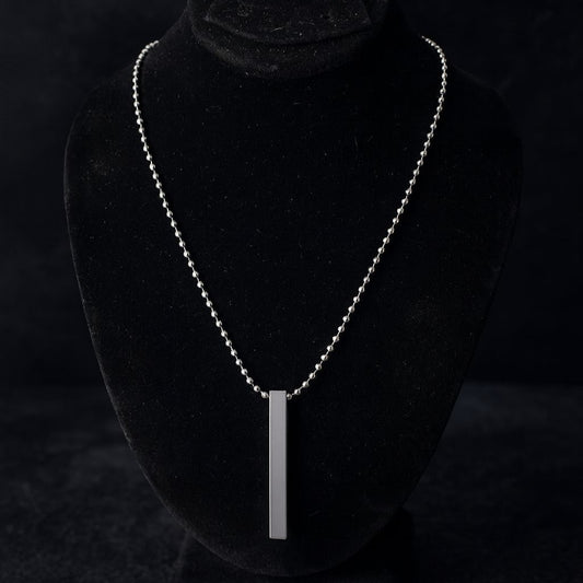Rectangular Bar Pendant Silver – Bold Style