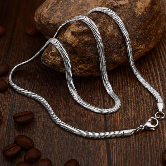 Snake Chain in Stainless Steel – Bold, Sleek & Durable