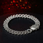 Curb Iced Silver Bracelet