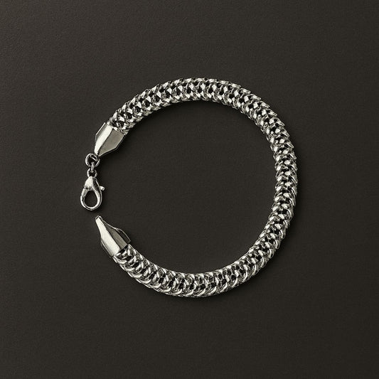 Woven Wire Bracelet - Stainless Steel