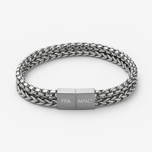 Double Franco Stainless Steel Polished Men's Bracelet
