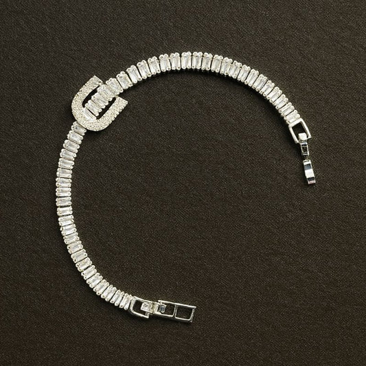 Crystal Pave Link Bracelet for Women