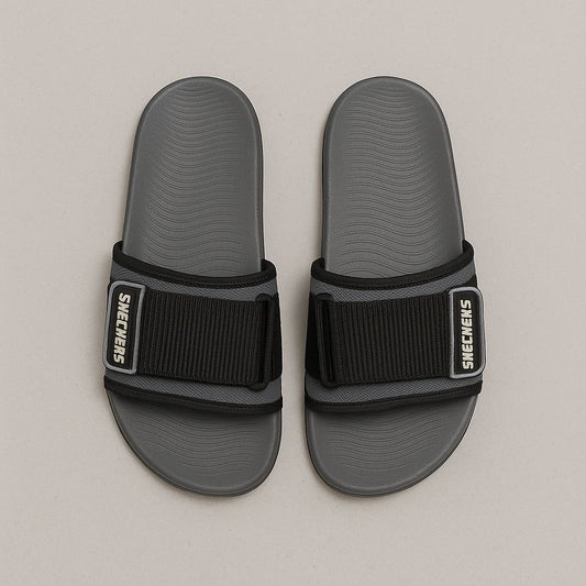 GREY SKECHERS  Slide For Mens