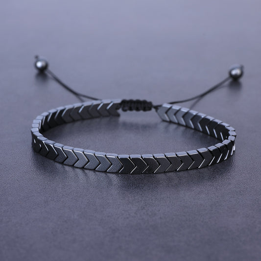 Hematite Adjustable Black Bracelet